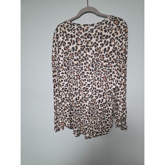 Versona Leopard Print Long Sleeve Top | Size XL - Picture 3 of 3